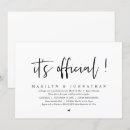 Search for official wedding invitations Elopement