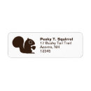 Search for squirrel return address labels Animal lover