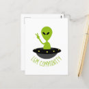 Search for green alien postcards Funny