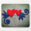 Search for two heart mouse mats Red