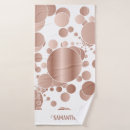 Search for rose gold geometric bath towels Girly