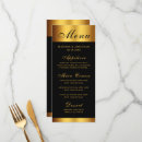 Search for gold border wedding menus Classy