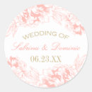 Search for coral and gold wedding stickers Bride