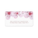Search for cherry blossom return address labels weddings Floral