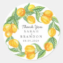 Search for citrus wedding stickers Mediterranean
