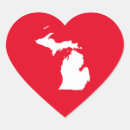 Search for michigan shape stickers White