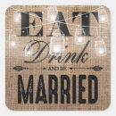 Search for eat drink and be married wedding stickers Typography