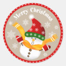 Search for cute snowman stickers Red