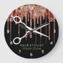 Search for black and gold decor clocks Hairdresser