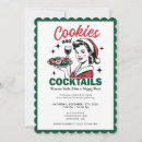 Search for retro cocktail christmas invitations Red