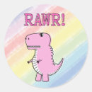 Search for rainbow dinosaur stickers T rex