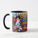 Search for cat mugs Black and white cat