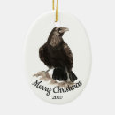 Search for raven christmas tree decorations Watercolor