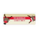 Search for nose return address labels Rudolph