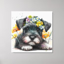 Search for schnauzer puppy posters Watercolor