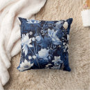 Search for navy blue white flowers cushions Elegant