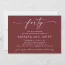 Search for 40th anniversary invitations Ruby anniversary party