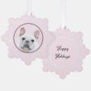 Search for french bulldog christmas tree decorations Cream