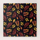 Search for autumn leaves puzzles Watercolor
