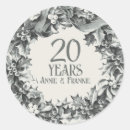 Search for 20th anniversary stickers Elegant