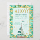 Search for turquoise and gold invitations Nautical