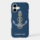 Search for anchor and rope iphone cases Navy