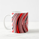 Search for black red white mugs Stripes