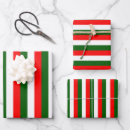 Search for red green white stripes wrapping paper Italian