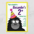 Search for gorilla birthday invitations Zoo