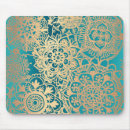 Search for green and gold pattern mouse mats Mandala