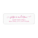Search for blue and pink return address labels Elegant