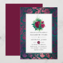 Search for burgundy and teal invitations Vintage
