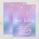 Search for pink blue glitter drips invitations Modern