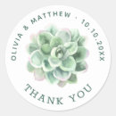 Search for succulent wedding stickers Thank you