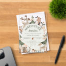 Search for woodland animals baby shower invitations Adventure awaits