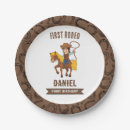 Search for cowboy plates First rodeo birthday