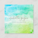 Search for turquoise business cards Brushstrokes