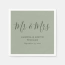 Search for sage green wedding napkins Modern
