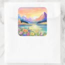Search for landscape painting stickers Sunset