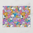 Search for flower pattern postcards Charles schulz