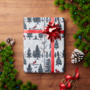 Search for snow scene wrapping paper Black