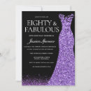 Search for purple 80th birthday invitations Lavender