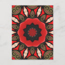 Search for kaleidoscope design postcards Red