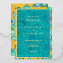 Search for yellow and teal wedding invitations Summer