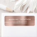 Search for brushed gold return address labels Classy