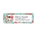 Search for kitten return address labels Floral