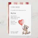 Search for raccoon birthday invitations Cute