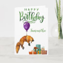 Search for fox birthday cards Watercolor