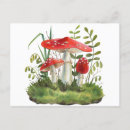 Search for red mushrooms postcards Forest