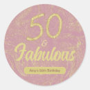Search for pink rose gold stickers Fiftieth